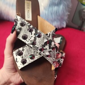 Steve Madden Studded Snake Skin Sandals